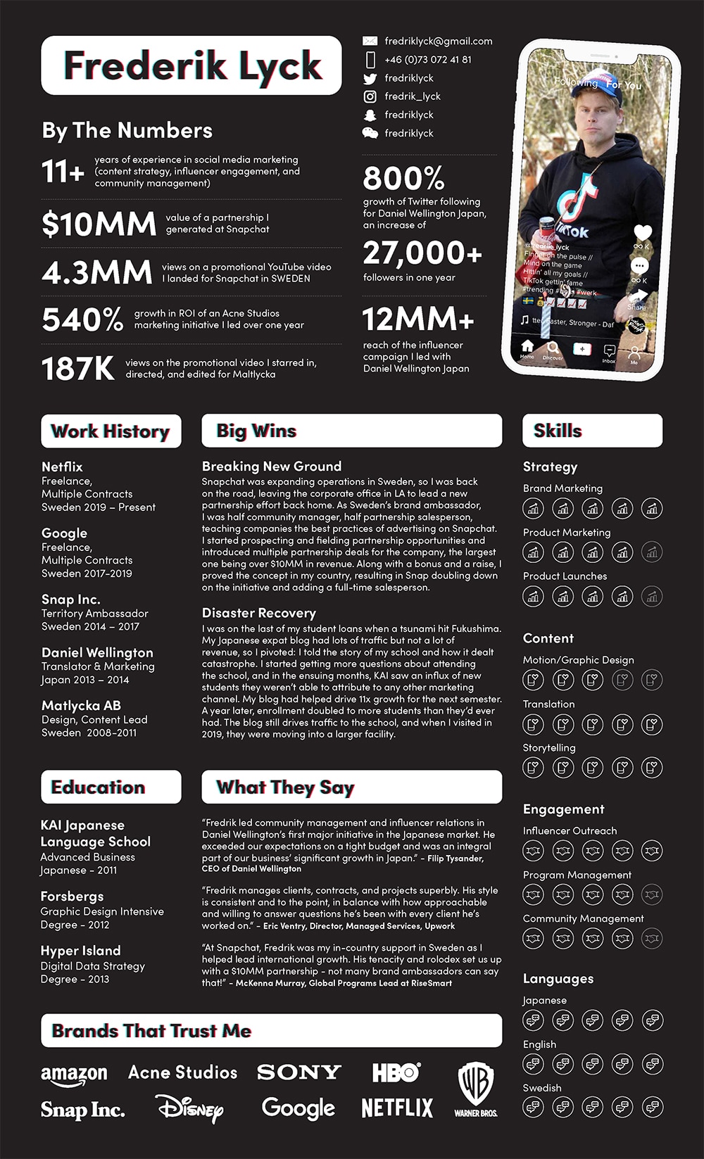 We Made A Tiktok Résumé | Infographic Resumes