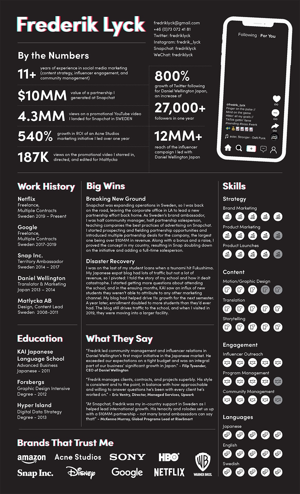 We Made A Tiktok Résumé | Infographic Resumes